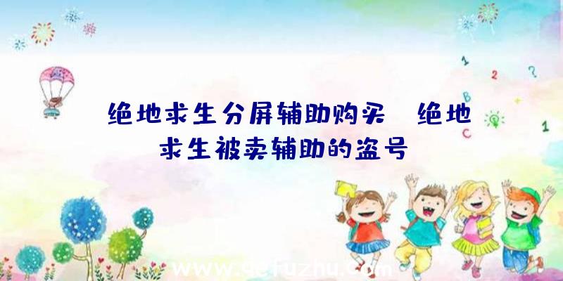 「绝地求生分屏辅助购买」|绝地求生被卖辅助的盗号